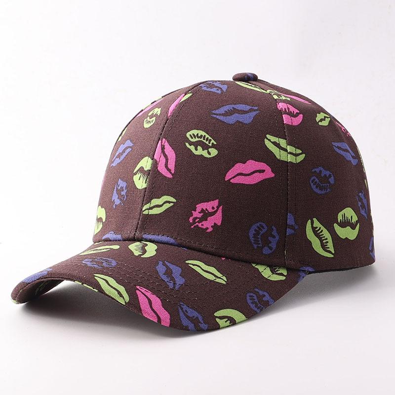 Personalized Printing Lip Print Baseball Cap European and American Fashion Outdoor Leisure Sunshade Cap