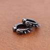 Stainless Steel Retro Black Skull Clip Earring Women Punk Hip Hop Hypoallergenic Earrings Fashion Charm Male Jewelry Accessories