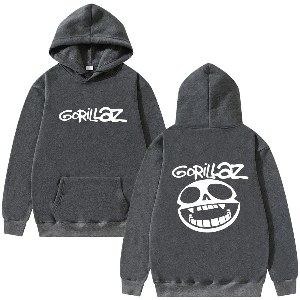 Najlepszy Słynny Zespół Rockowy Gorillaz Bluza z Kapturem Graficzna Unisex Vintage Casual Bluzy z Kapturem Męskie Moda Oversize Streetwear