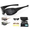 Taktisches Brillen-Set mit 4 austauschbaren Gläsern – Ballistisch getestete Brille im Militärstil für Airsoft, Schießen, Radfahren & Outdoor