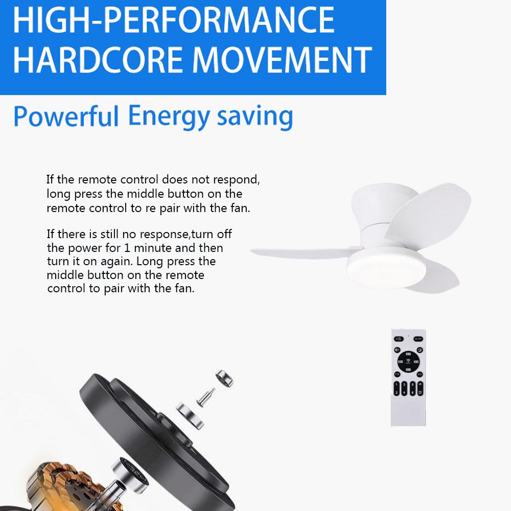 Fernbedienung sechs Geschwindigkeiten variable Beleuchtung dreifarbige Lichtwechsel Nordic Schlafzimmer Deckenventilatorlampe