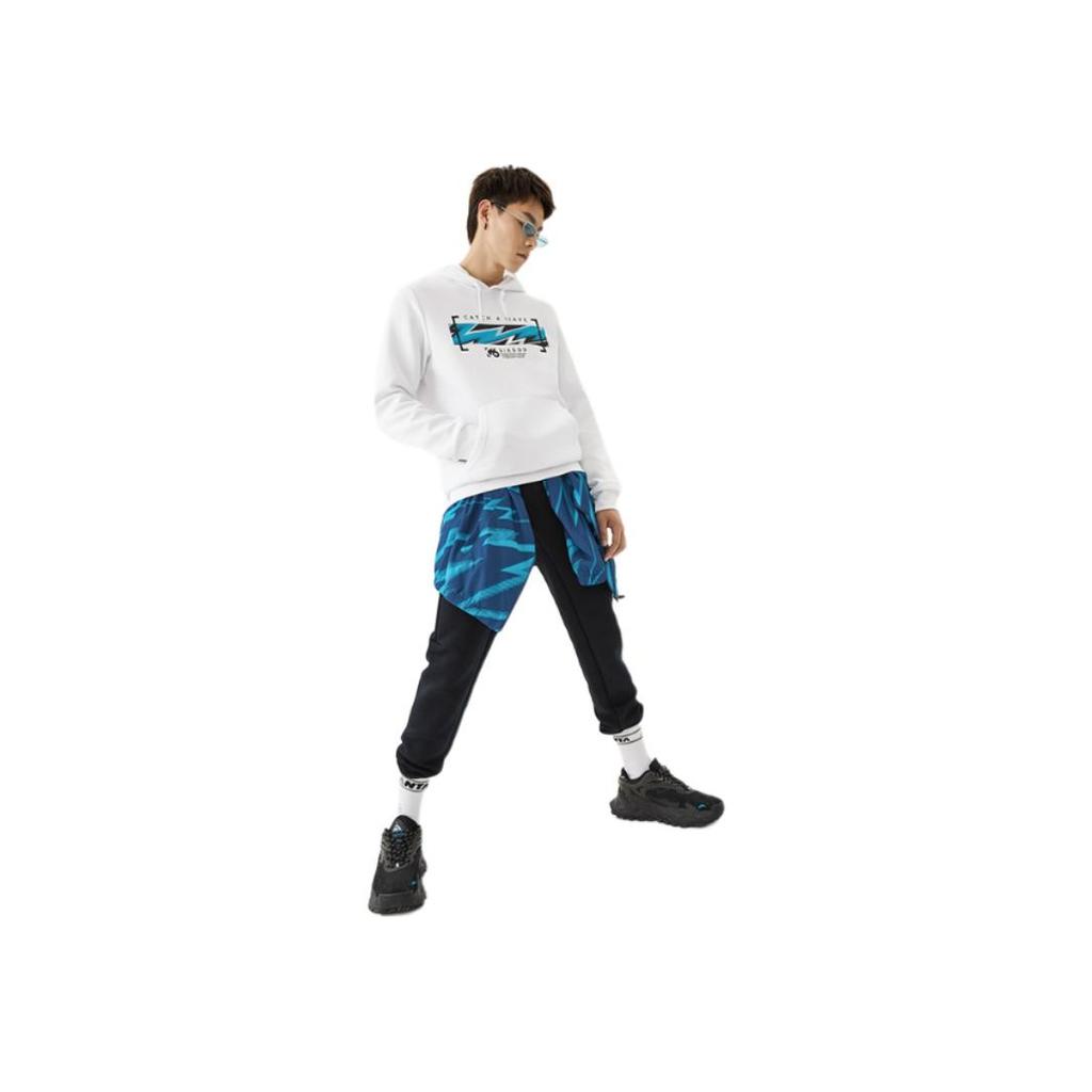 Anta Thompson Print Lässiger Hoodie Pullover Herren Tops Weiß 152131718-1