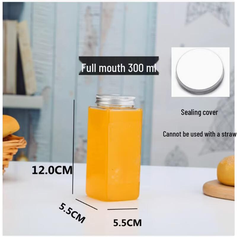 Rectangular Disposable Plastic Milk Tea Cups