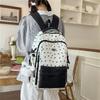Color Block Women's Backpack Student's Lightweight Commuter Schoolbag