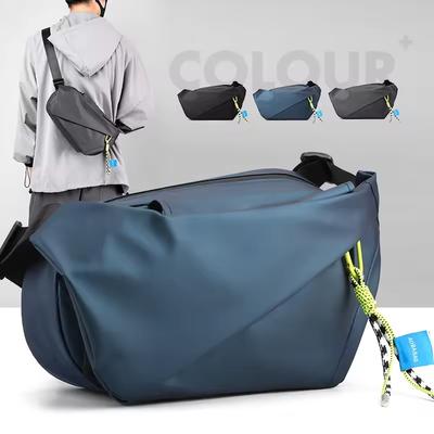 Herren Schulter Brusttasche Nylon Wasserdicht Outdoor Sport Laufen Radfahren Gürteltasche Große Kapazität Reise Handyetui Umhängetasche