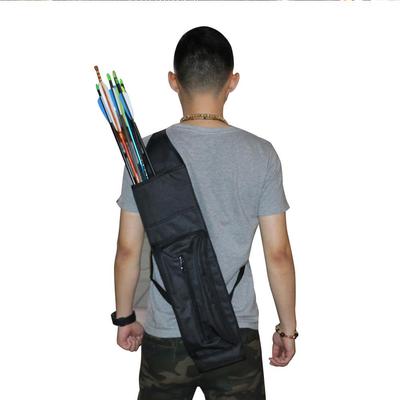 Huwairen Archery Canvas Back Quiver - Three-Point Fixed Arrow Bag