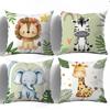 Cute Cartoon Animal Design Digital Printing Pillow Cover Short Plush Suitable Living Rooms Bedrooms Sofas Throw Cushion Cover