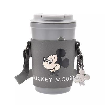 Copo Térmico Disney Mickey Mouse Aço Inoxidável com Suporte e Pingente, Cores NOVO