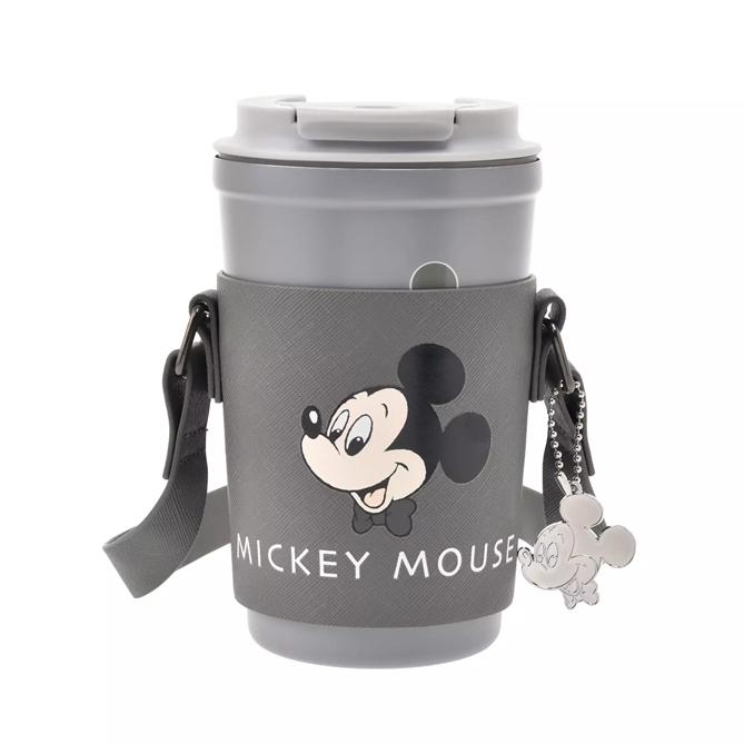 Disney Mickey Mouse Tumbler Stainless Steel with Holder and Charm, Colors NEW