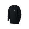 Bright Logo Knit Crewneck Sweatshirt Women Sweatshirt Black AJ0093-010