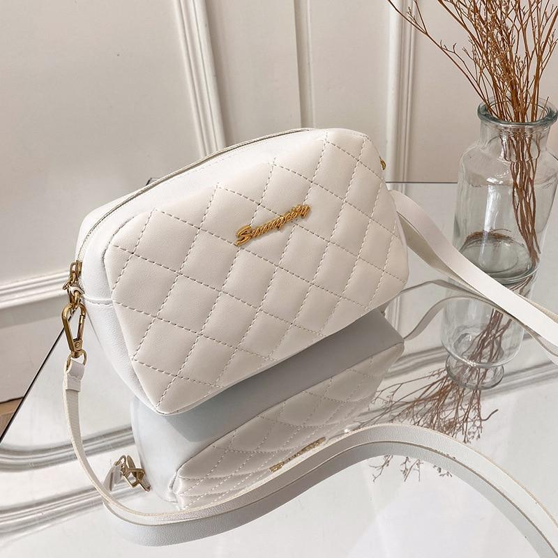 Duskkveske for kvinner Trend Broderi Kamera Dame Skulderveske Mote Kjede Dame Crossbody-vesker
