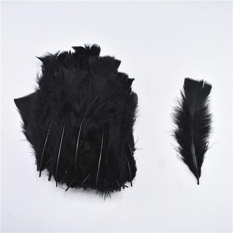 100pcs Flat Fluffy Colorful Turkey/Chicken FeathersDiy Pheasant Plume for Needlework Decor Clothes Handicraft Accessories10-18cm