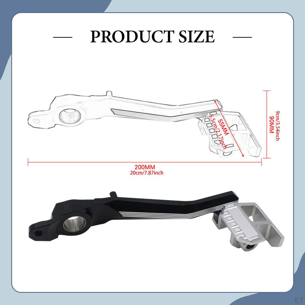 Motorcycle Rear Brake Pedal Lever, Aluminum Alloy Repair Part, Lightweight And High Strength,
