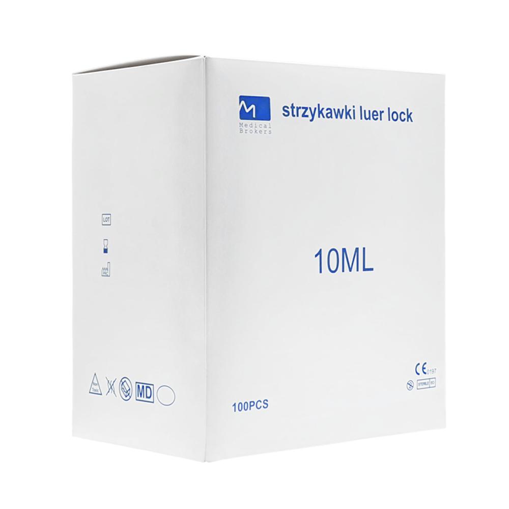 10ml Luer Lock Syringe Three-Part Medical Brokers 100 Pcs