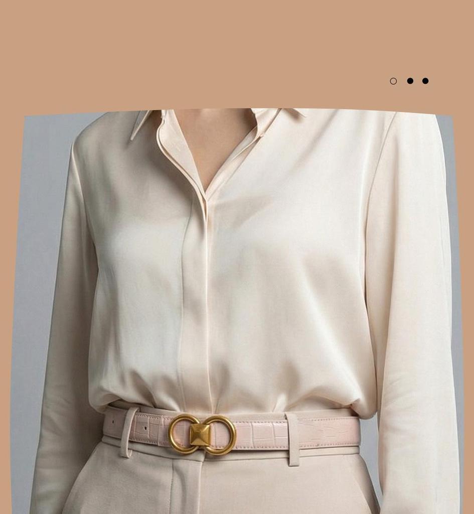 2026 Women's Smooth Buckle Leather Belt: Two-Layer Cowhide, Casual Versatile High-End Waist Cincher