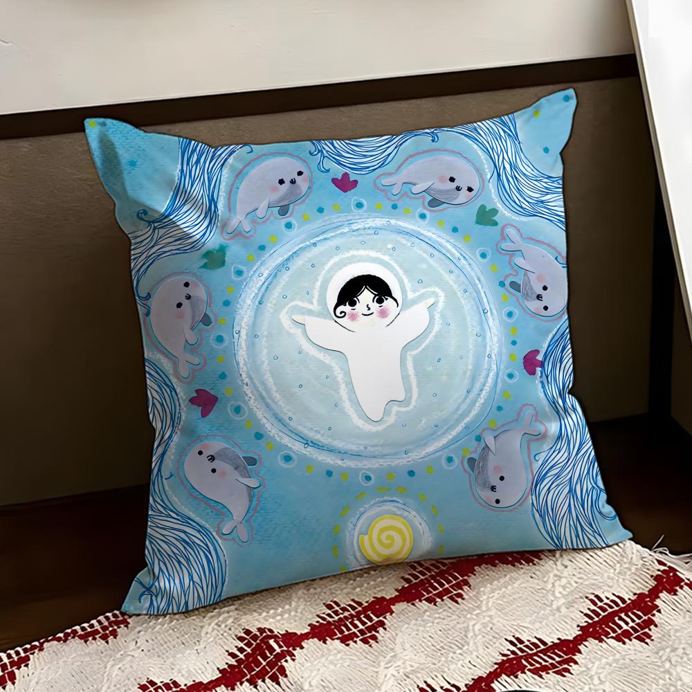 Ireland SSong of the Sea Cushion Cover Reversible Soft Durable Pillow Cover Home  Car MultiScene Use for Daily Comfort