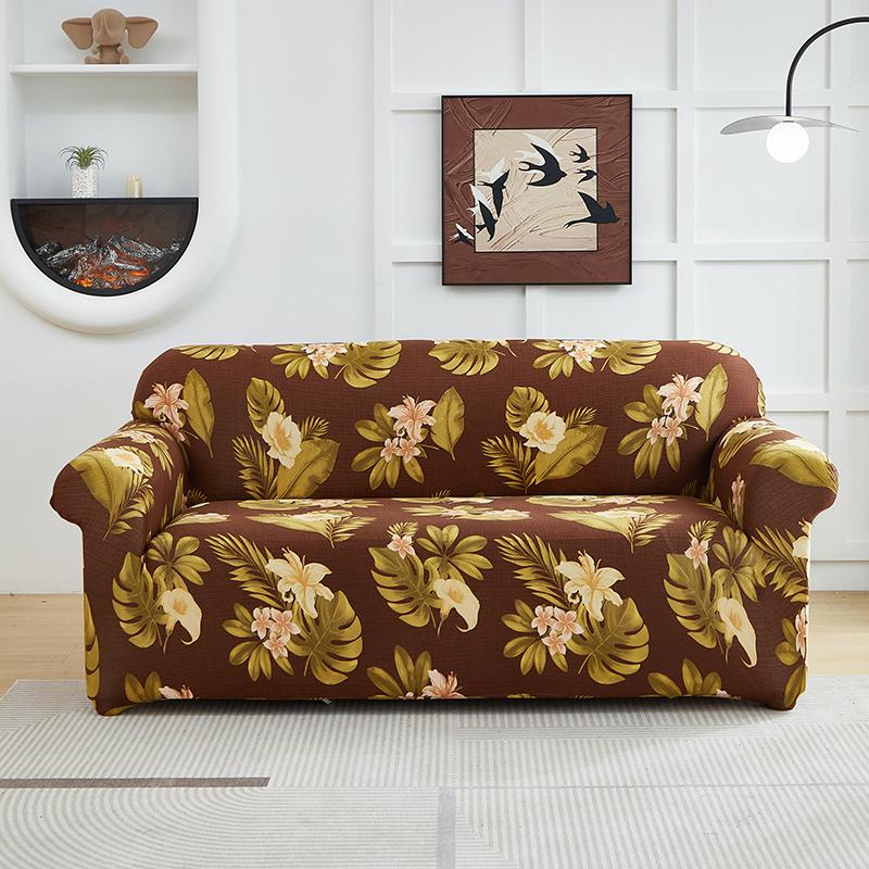 New Flower Style Printed Sofa Cover For All Seasons High Elasticity and easy installation Dustproof For Homeliving 1 seater 5190₽