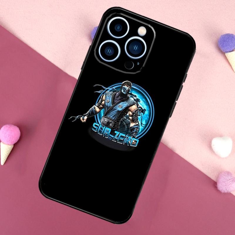 Scorpion Zero Sub Mortal Kombat Phone Case For iPhone 16 15 14 12 11 13 Pro Max Cover on iPhone 16 15 13 Mini X XS Max XR Coque