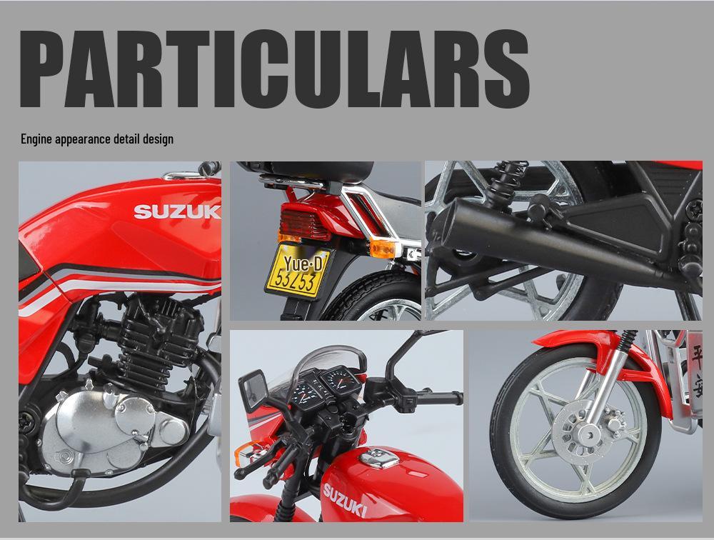 Jinlida GS125 Retro Motorcycle Alloy Model with Shock Absorption.