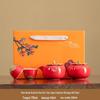 Persimmon Ruyi Ceramic Tea Set with Gift Box - Complete Ruyi Teapot Set