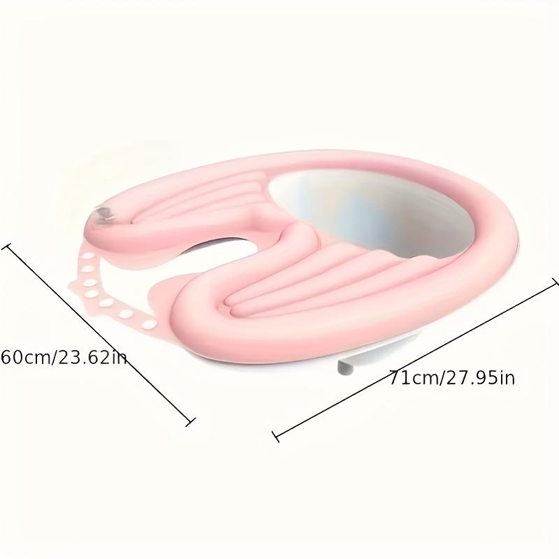 Inflatable Shampoo Basin - Portable, Soft, Comfortable, and Lightweight with Air Pump and Drainage for Elderly, Disabled, Pregnant Women