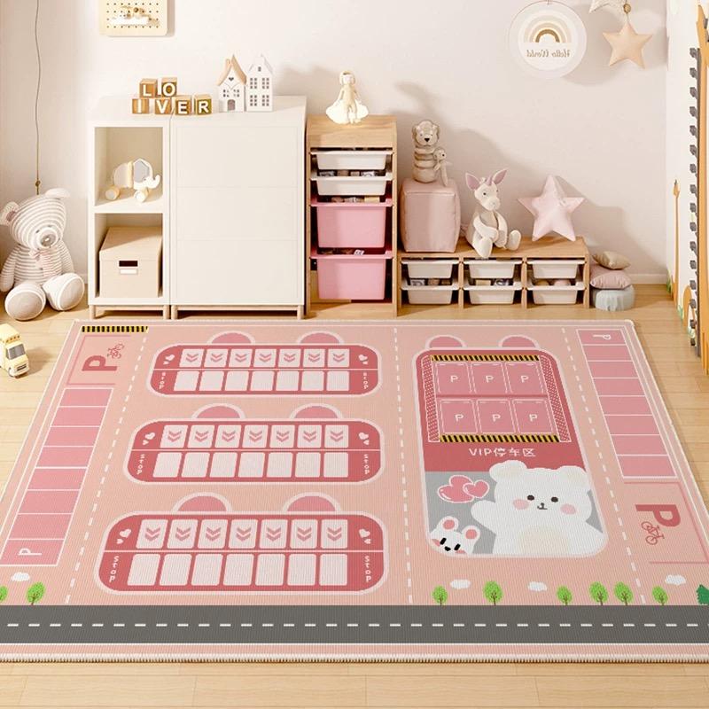 VIKAMA Children's Room Play Area Carpet Living Room Bedroom Children's Car Track Digital Puzzle Game Mat Baby Play Crawl Mat