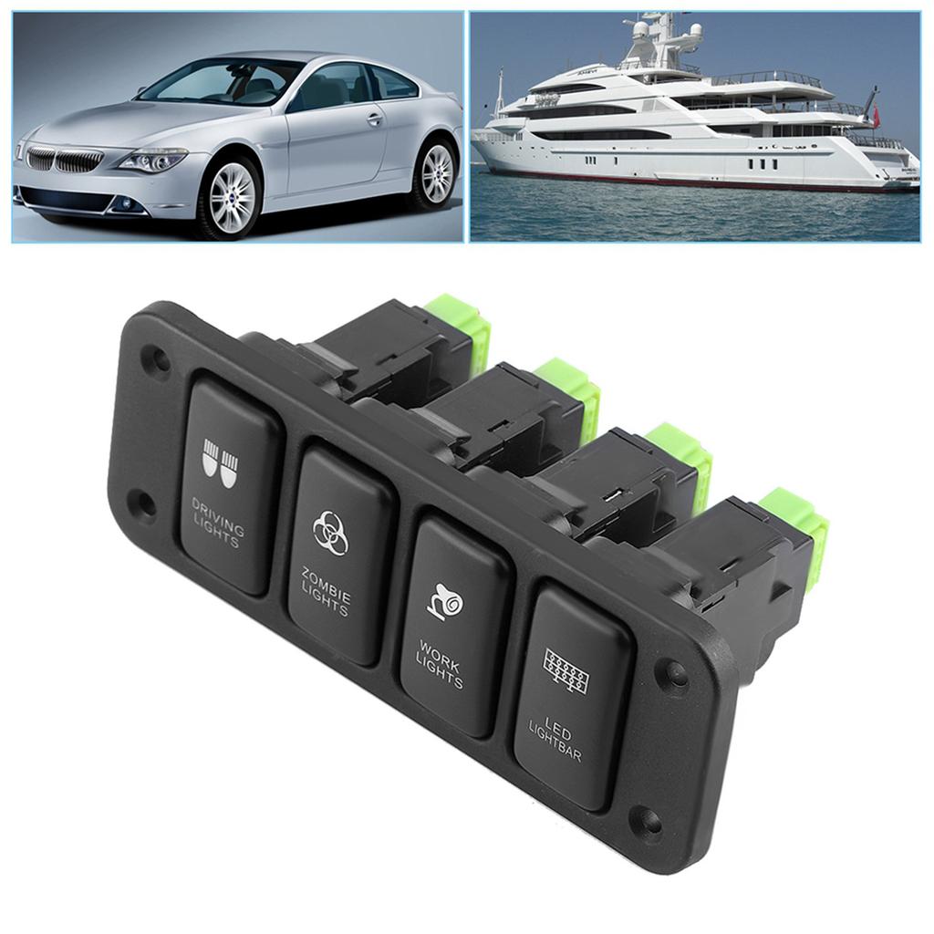 4 Switch Panel Driving Light Blu ray Switch Push Button for Toyota Hailax Cool Road VIGO