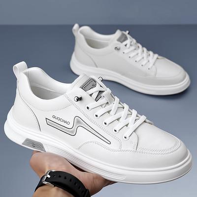 Mode Mode Heren Kleine Witte Schoenen Casual Leren Schoenen Outdoor Reizen Skateboard Schoenen Trekkingschoeisel All-match Heren Sneakers