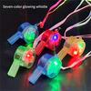 Vibranted LED Light Up Whistles 6 Pack Plastic Cheering Tools for Night Event Festival Celebration