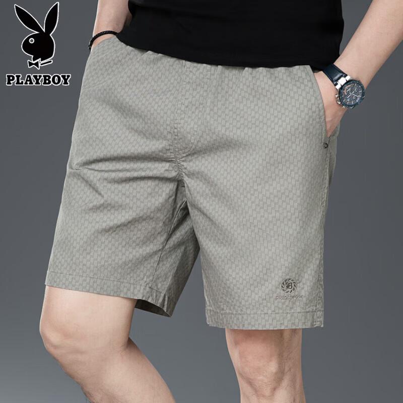 

PLAYBOY Men s Pure Cotton Casual Summer Shorts L