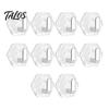 Bathroom Towel Hooks Hexagonal Self Adhesive Hooks, Water Ripple Pattern Design, Waterproof No Heavy Duty Wall Drilling Mounted for Towels Keys