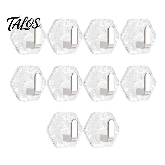 Bathroom Towel Hooks Hexagonal Self Adhesive Hooks, Water Ripple Pattern Design, Waterproof No Heavy Duty Wall Drilling Mounted for Towels Keys