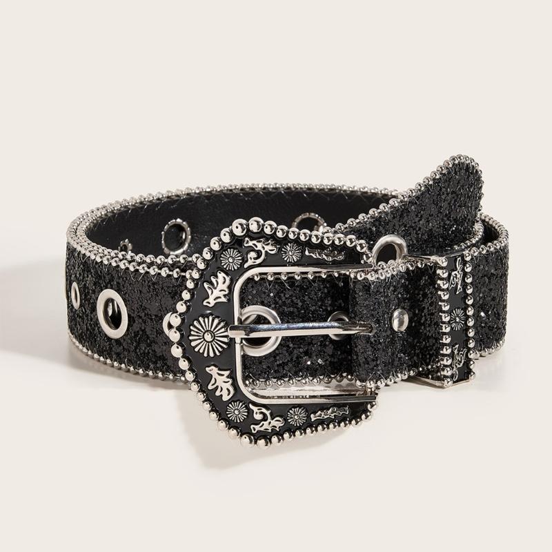 Fashionable Wide Waist Belt Elegant Glitters Belt Vintage Styles Waistband for Dresses and Jeans