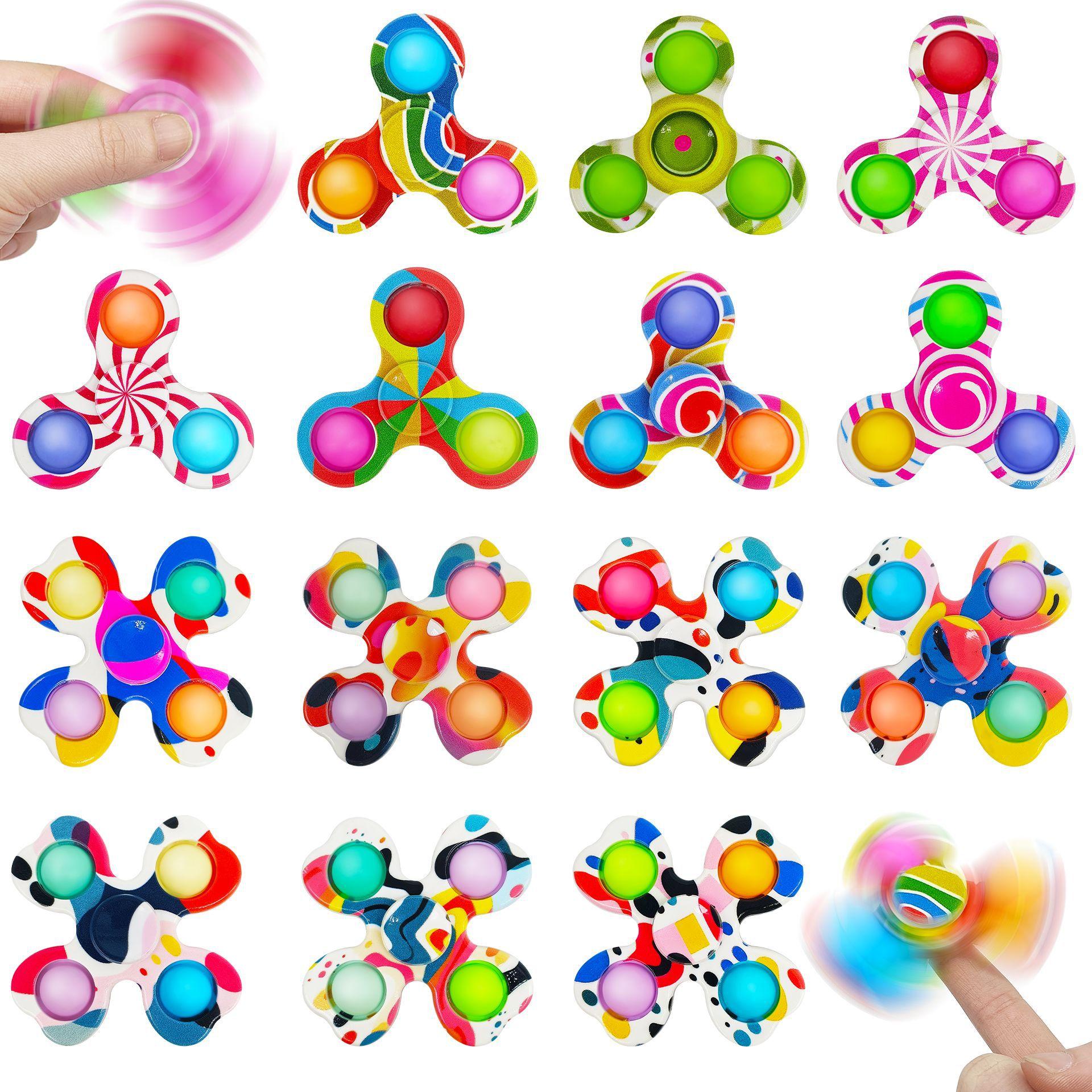 

Tie Dye Push Bubble Sensory Toys Hand Spinner Adhd Anxiety Stress Relief Fidget Spinner Gifs For Kids Adult Juguetes (As shown-19239)-