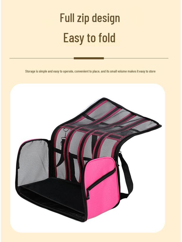 Breathable Mesh Crossbody Pet Backpack for Dogs & Cats