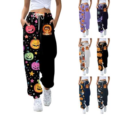 Lässige Jogginghose für Damen mit Halloween-Print
