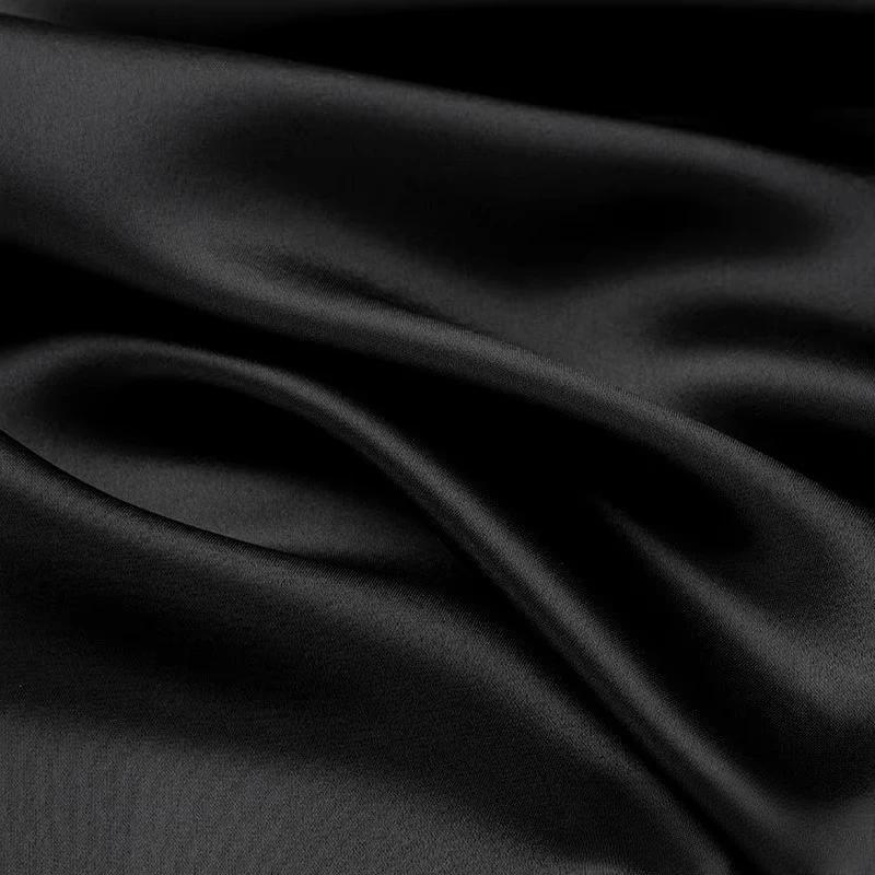 Wide 140cm Acetic Acid Satin Fabric Polyester Spandex Real Silk Fabric Lining Dress Clothing Pajamas Smooth and Silky Fabric