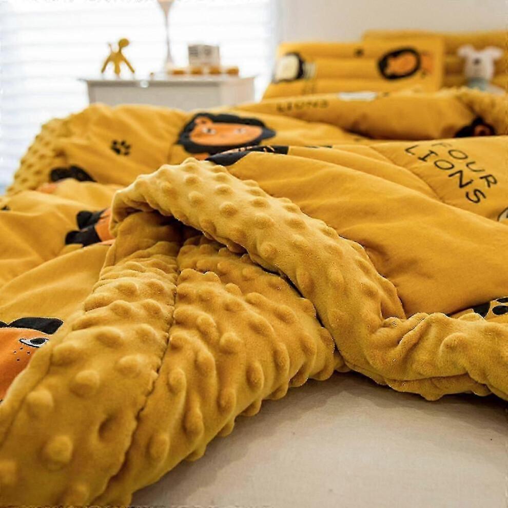 (As show, One size) Weighted Blanket For Kids, 100% Cotton Throw Blanket With Beads, Reversible Heavy Blanket For Children , 39x59 Inchn
