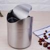 Moderne Home-Office-Schreibtisch-Papierkorb Edelstahl Schwingdeckel Kleine Müllbehälter für enge Räume