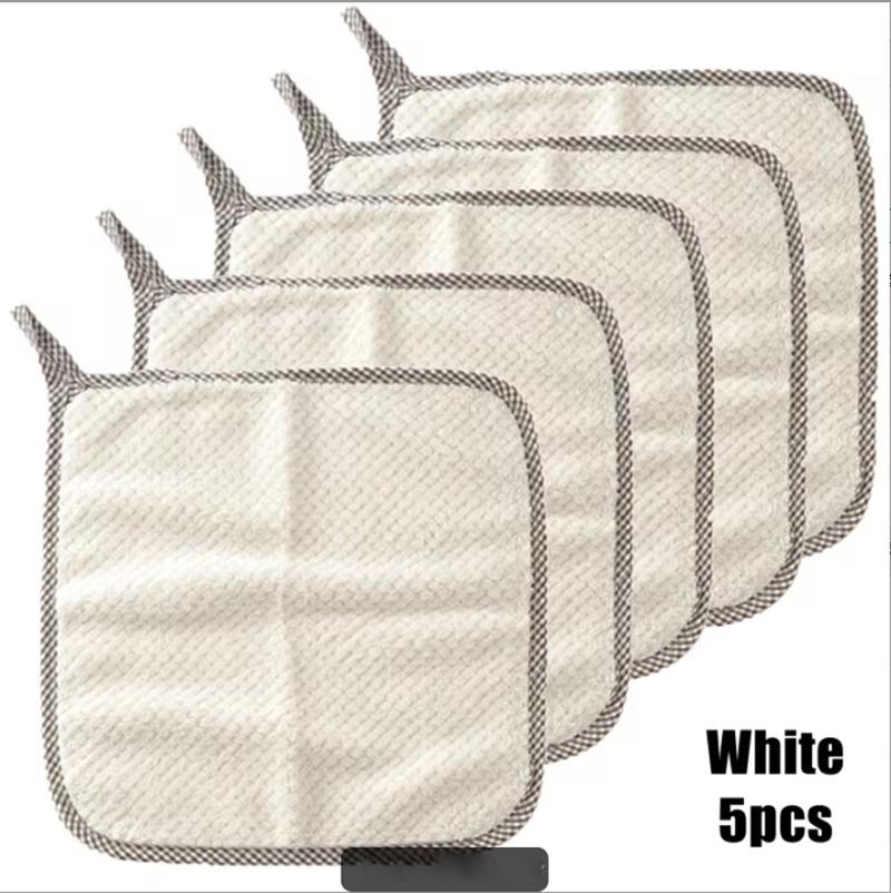 Anti-Oil Kitchen Towel 8 Layers Microfiber Kitchen Cleaning Cloth Thicken Absorbent Scouring Pad Kitchen Daily Dish Towel 30cm