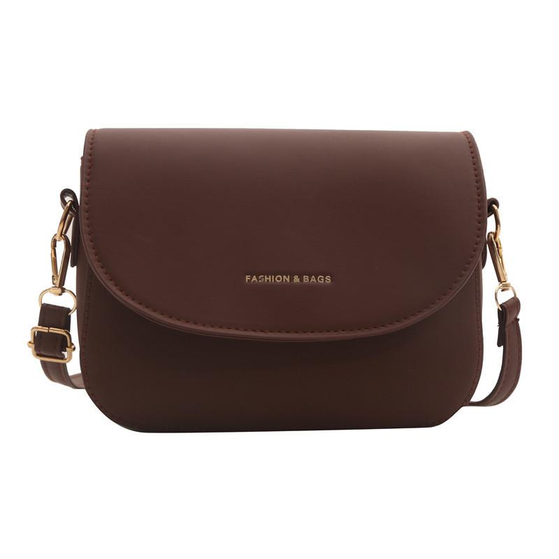 Trendy Candy-colored Saddle Bag In White Khaki Pink Green Brown Black