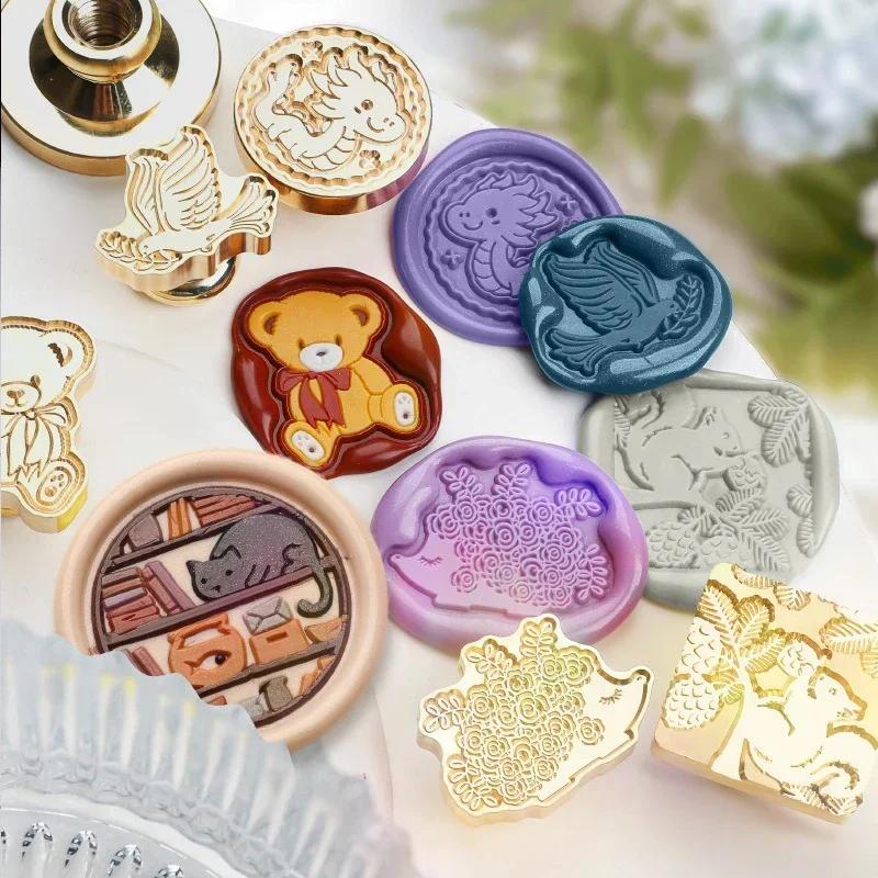 sealing stamp head  Animals Engraved Brass Seal stamp DIY scrapbooking Party gift invitation letter craft supplies ZT0136