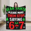 Dankbar für Sechs Sieben 6 7 Meme 67 Thanksgiving Truthahn Flanelldecken Winter Warm Weiche Überwurfdecke Schlafzimmer Bettüberwurf