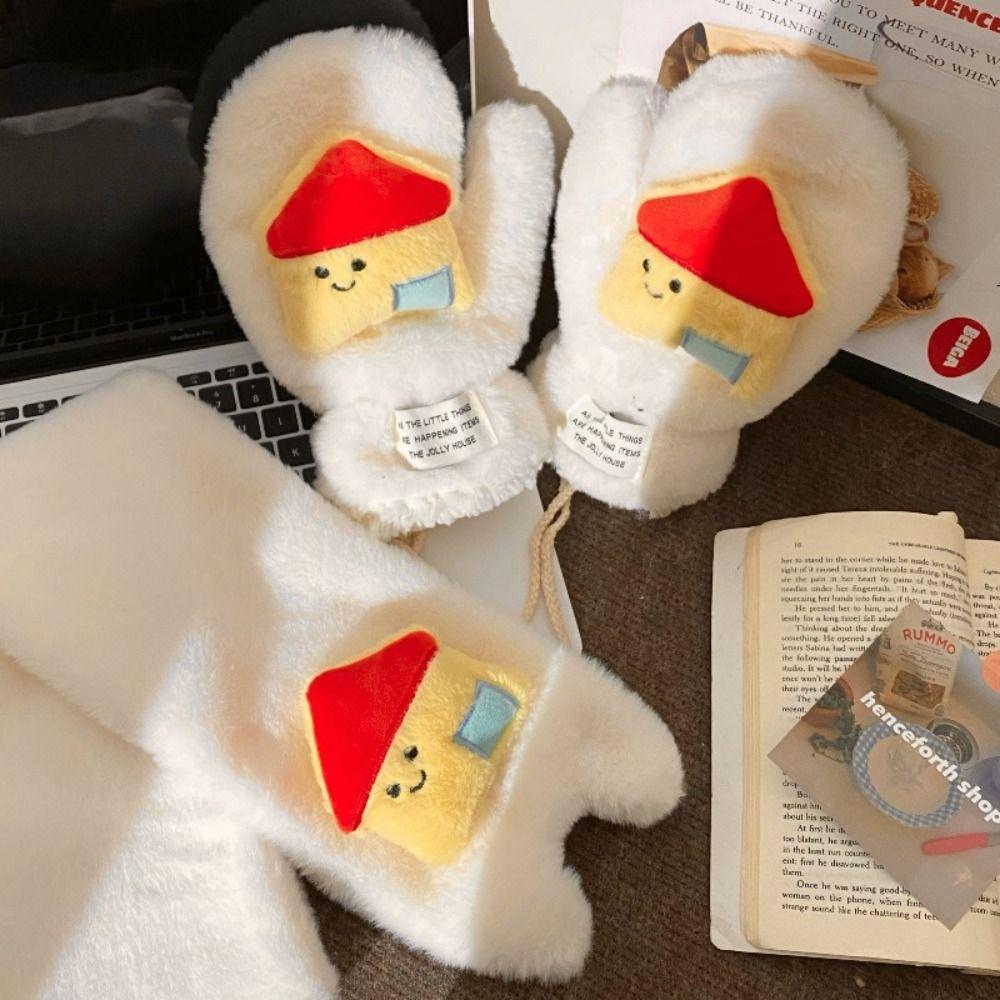 Cartoon Neckerchief Wrap Plush Neck Warmer New Gloves Winter