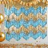 3PCS 50x200cm Wave Rain Silk Curtain Decorative Exquisite Glitter Rain Curtain PET Party Backdrop Curtains