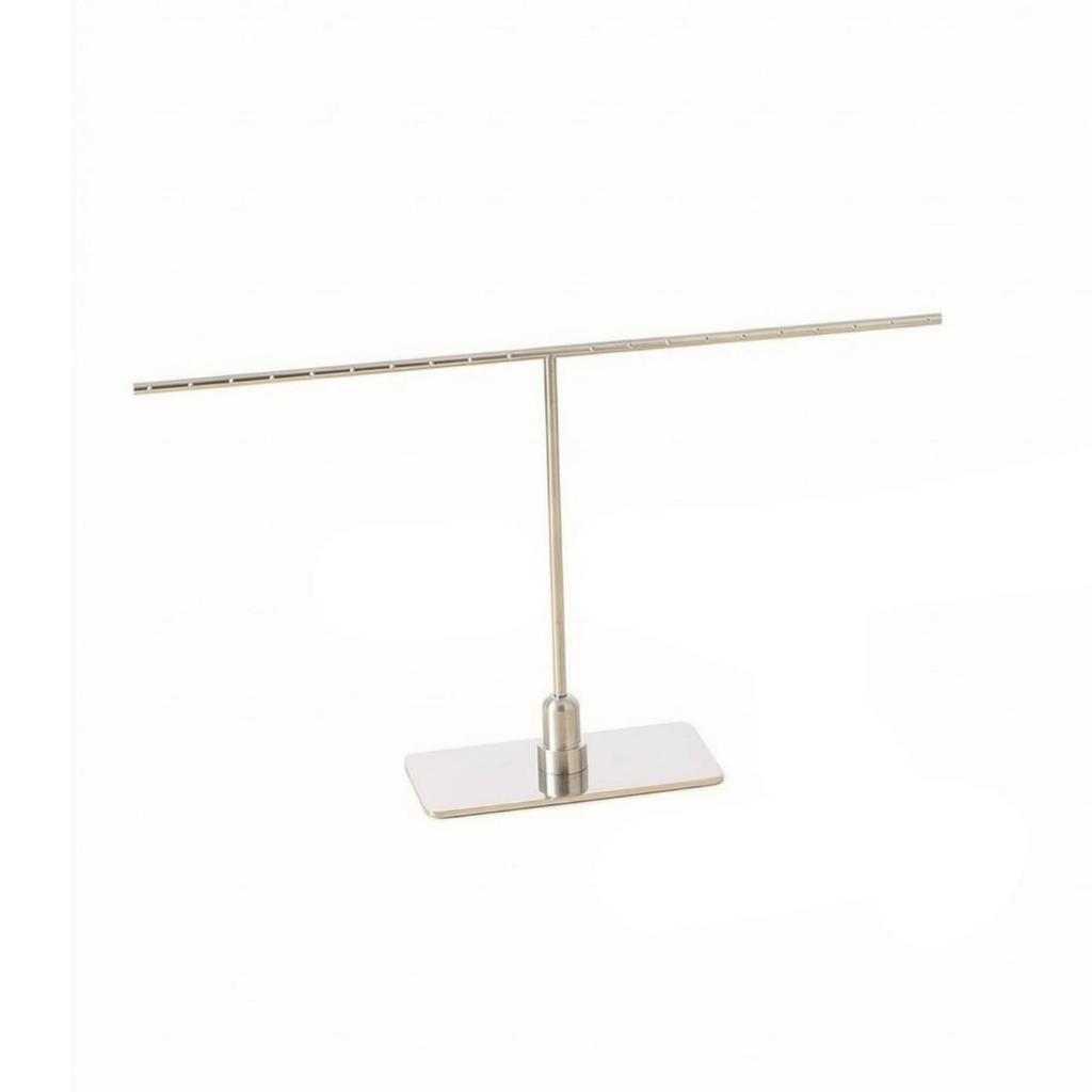Jewelry Display Stand with Perforated Bar Sleek Crossbar Earring Elegant