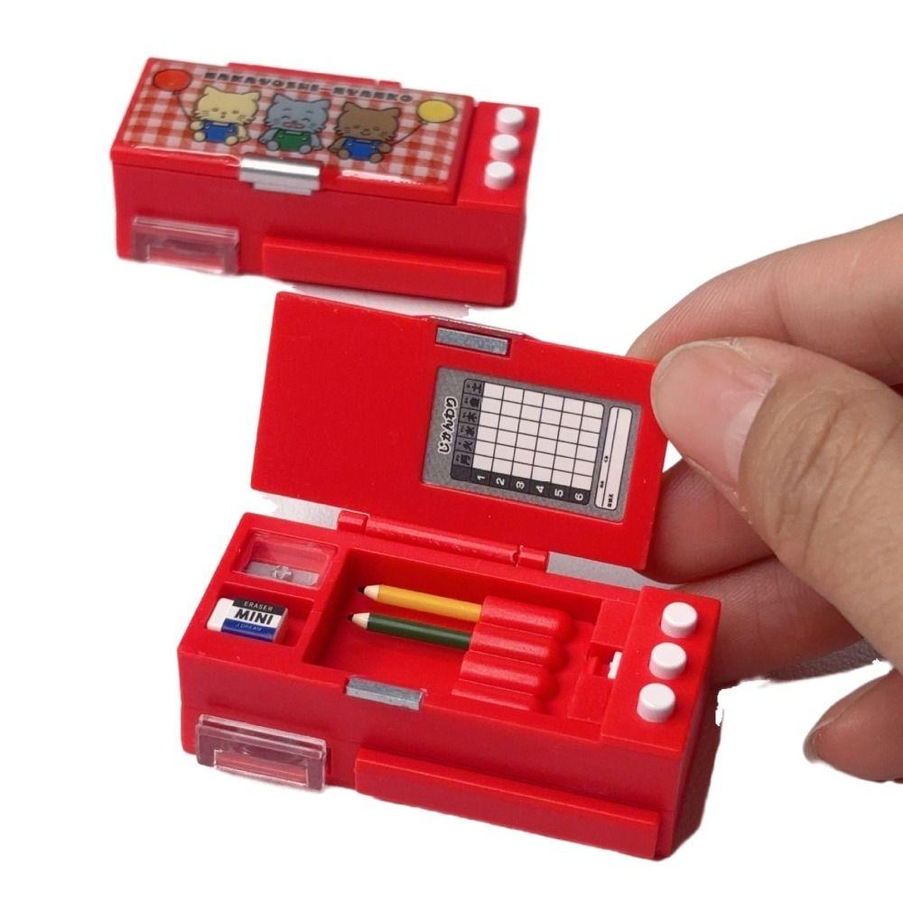 Pretend Toys Pencil Box Model Miniature Mini Stationery Box Dollhouse Pencil Case  BJD OB11