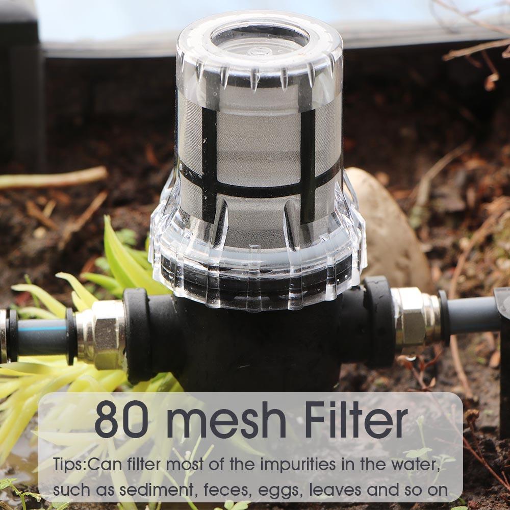 3/8" 9/12mm Misting Cooling System 360° Bend 0.6mm Nozzles Atomizer Sprayers PE Tubing 80 Mesh Filter Garden Irrigation Watering