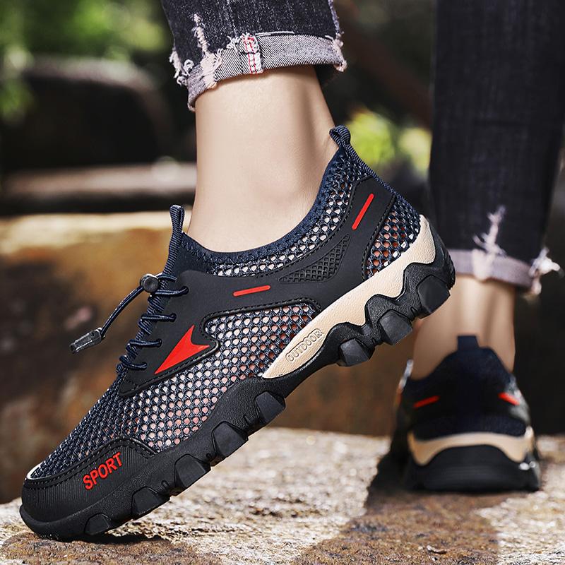 Summer Men's Casual Shoes Outdoor Breathable Mesh Antiskid Shoe 39-46