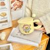 Cartoon Bear Birthday Gift Ceramic Mug with Lid Spoon Cup for Girls with High Appearance Household Water Cup Coffee Cup
